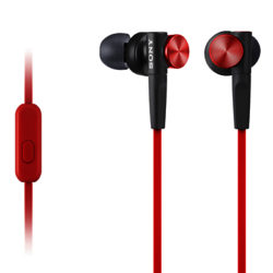 Sony MDR-XB50AP Extra Bass In-Ear Headphones with In-Line Control Red